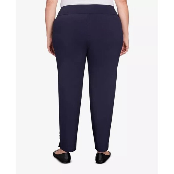 Hearts Of Palms Plus Size Tech Stretch Pant with Elastic Waistband Navy Blue 18W - Picture 4 of 12